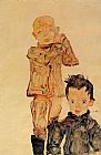Two Boys by Egon Schiele